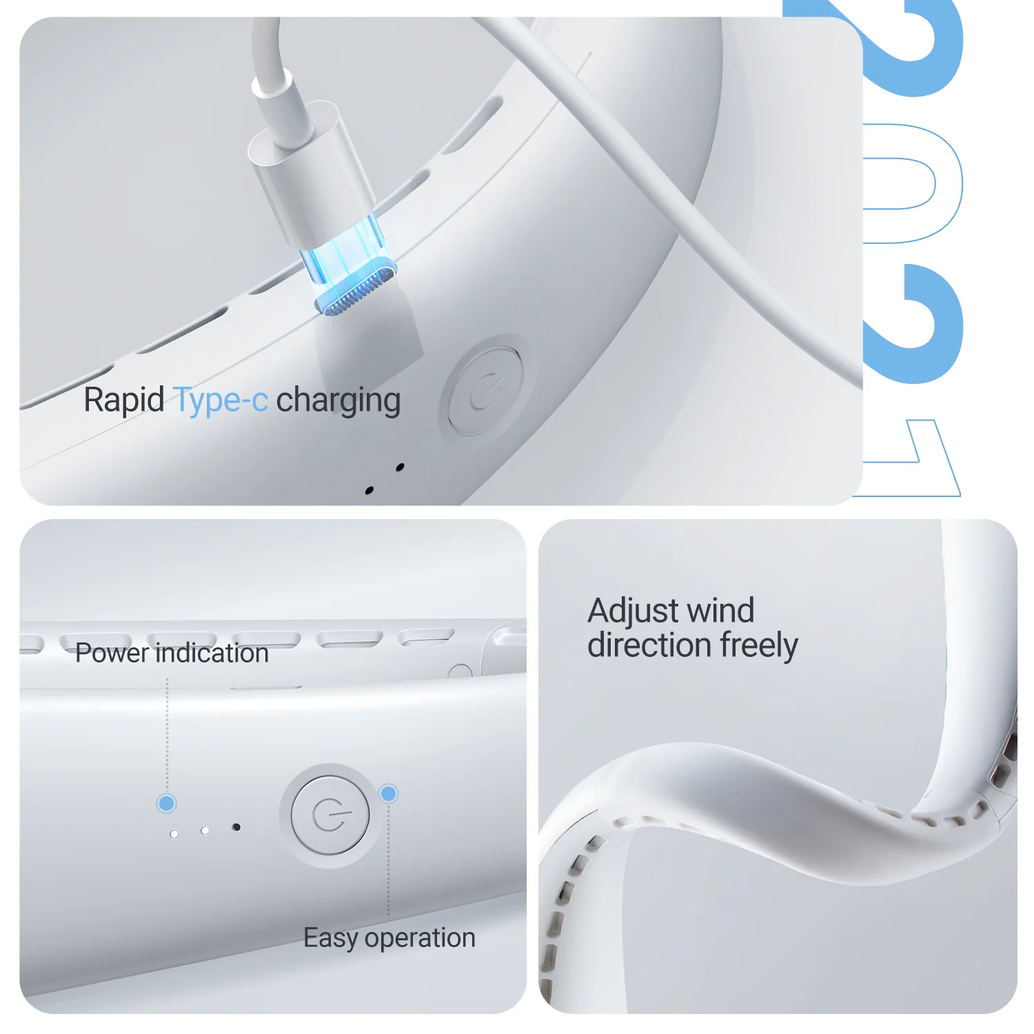 TORRAS COOLiFY L3 Neck Fan -Pearl White [US Only] - Image 5